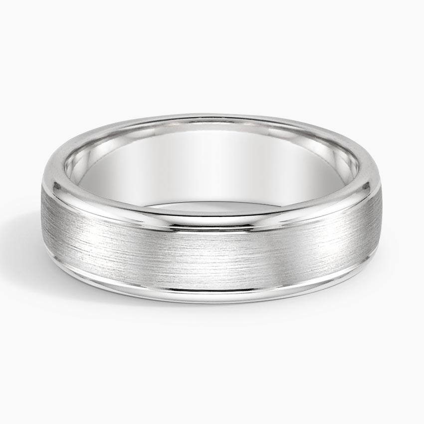 thumbnail image 2 of Matte & Brushed Flat Beveled Edge Ring Male Female Men Women 2 of 11