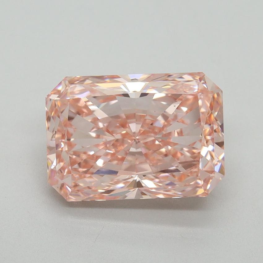 3.10 Ct. Fancy Vivid Pink Radiant Lab Grown Diamond