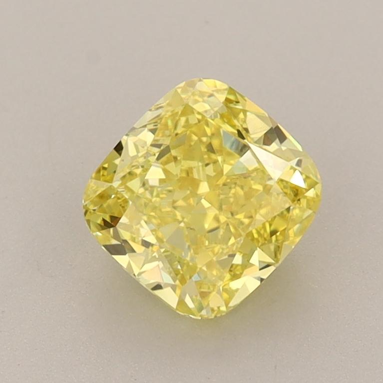 1.16 Ct. Fancy Vivid  Yellow Cushion Lab Grown Diamond