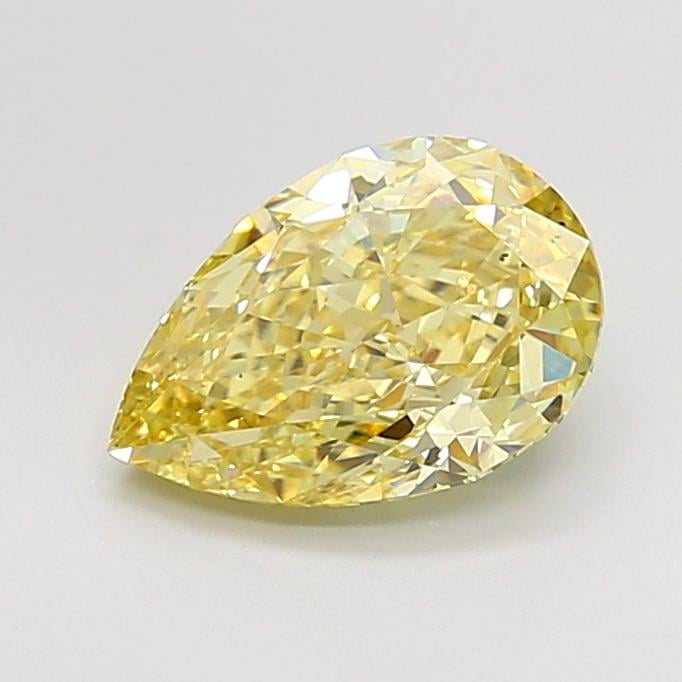 2.07 Ct. Fancy Intense None Yellow Pear Lab Grown Diamond