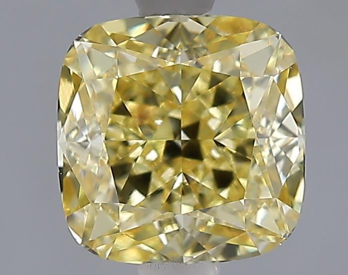 2.06 Ct. Fancy Intense  Yellow Cushion Lab Grown Diamond