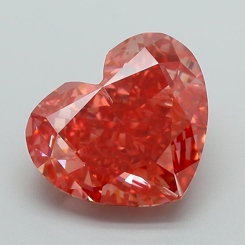 7.19 Ct. Fancy Vivid  Pink Heart Lab Grown Diamond