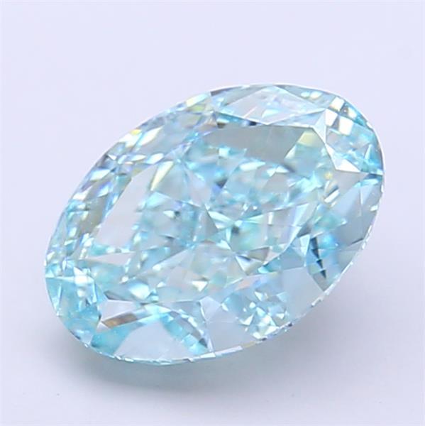 2.07 Ct. Fancy Vivid  Green Oval Lab Grown Diamond