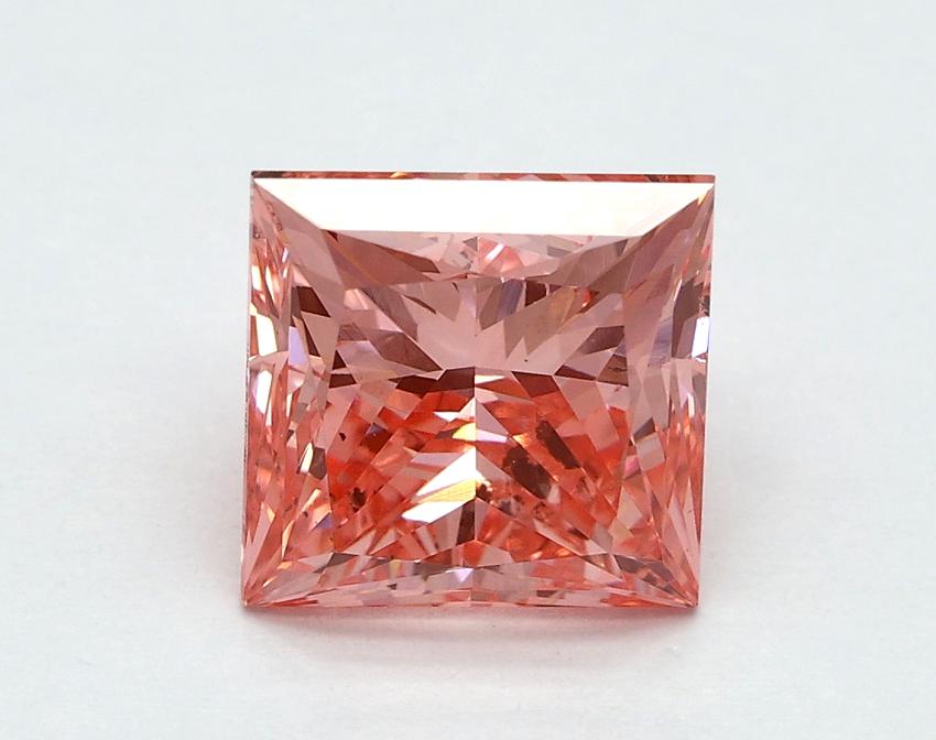 2.00 Ct. Fancy Vivid Pink Princess Lab Grown Diamond