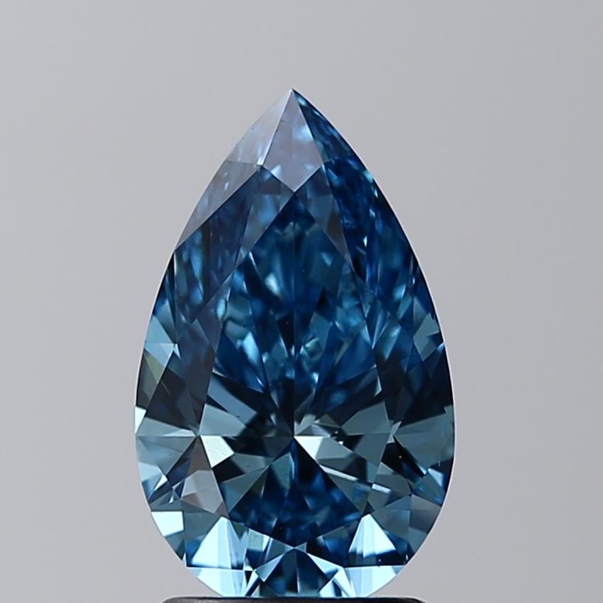 1.90 Ct. Fancy Vivid Blue Pear Lab Grown Diamond