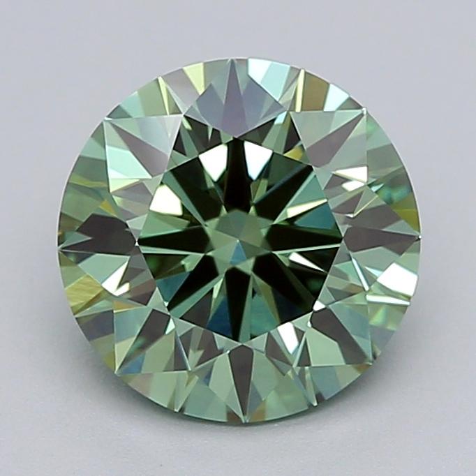 1.65 Ct. Fancy Green Round Lab Grown Diamond