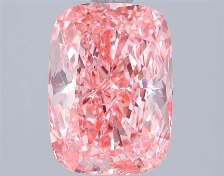 2.25 Ct. Fancy Vivid Pink Cushion Lab Grown Diamond