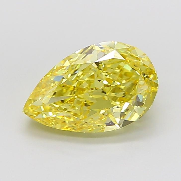 5.02 Ct. Fancy Vivid Yellow Pear Lab Grown Diamond