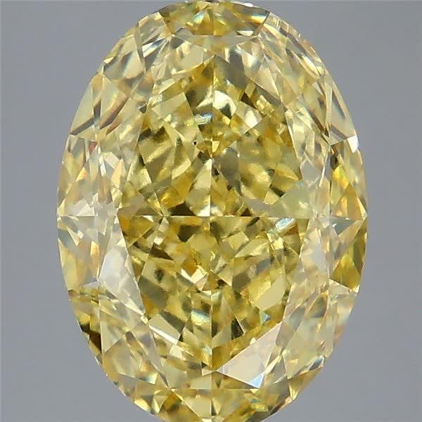5.58 Ct. Fancy Intense Yellow Oval Lab Grown Diamond