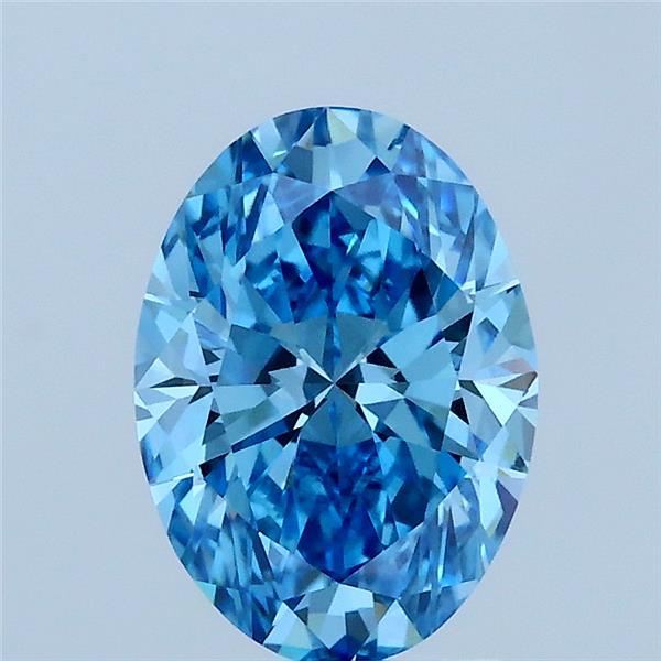 1.50 Ct. Fancy Vivid Blue Oval Lab Grown Diamond