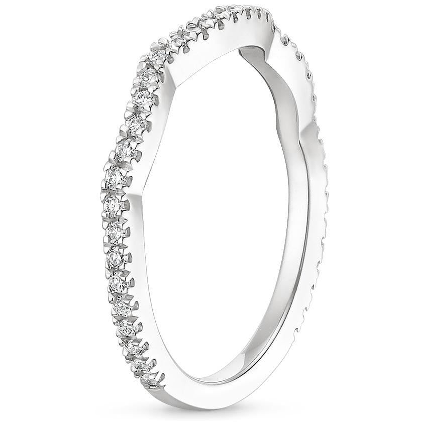 18K White Gold Petite Twisted Vine Contoured Diamond Ring (1/5 ct. tw.), large side view