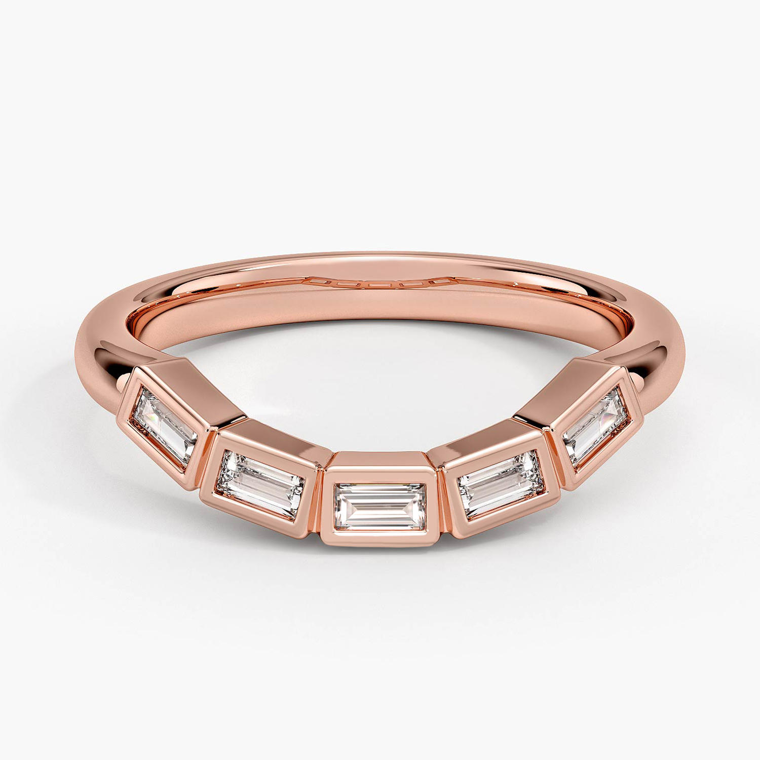 Rose gold diamond engagement ring with surprise diamond details