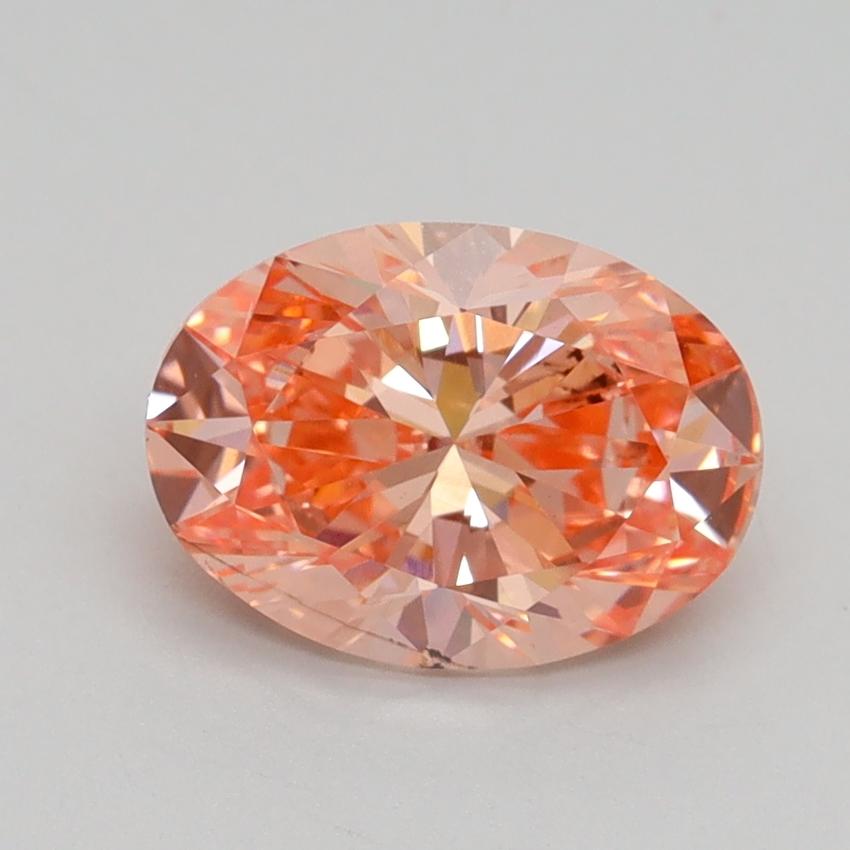 1.58 Ct. Fancy Vivid Pink Oval Lab Grown Diamond