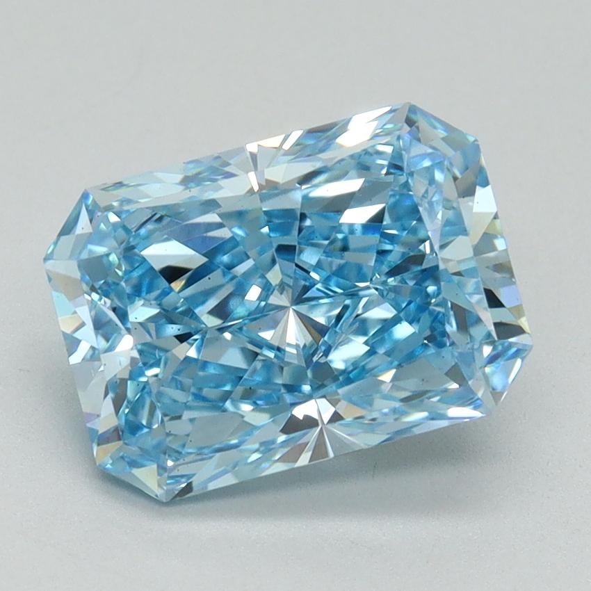 3.01 Ct. Fancy Vivid Blue Radiant Lab Grown Diamond