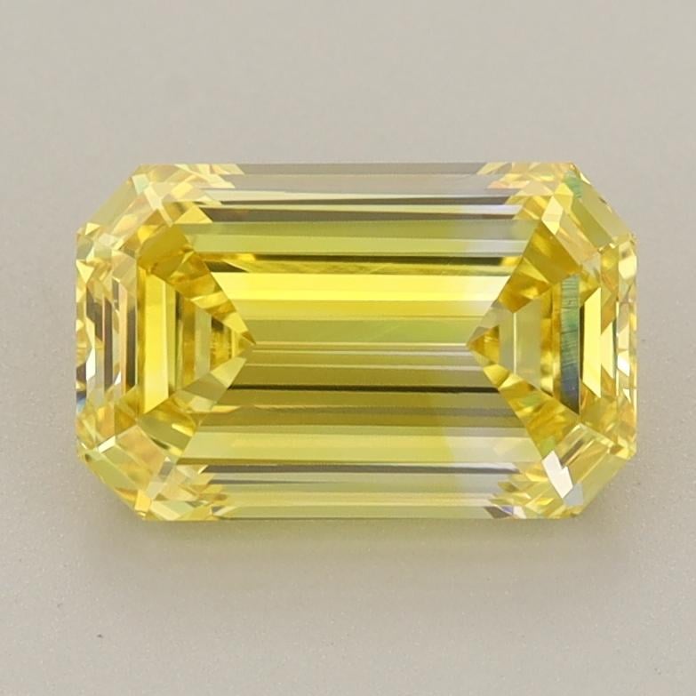 1.82 Ct. Fancy Vivid  Yellow Emerald Lab Grown Diamond