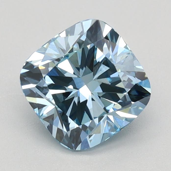 1.06 Ct. Fancy Vivid Blue Cushion Lab Grown Diamond