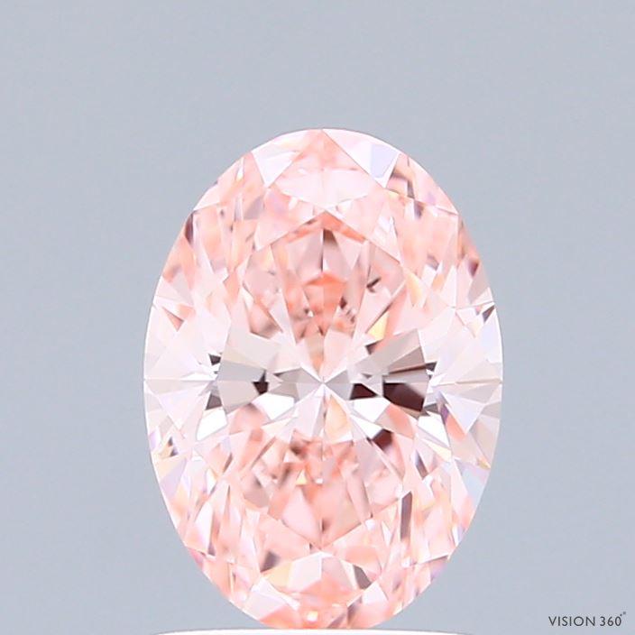 1.22 Ct. Fancy Vivid Pink Oval Lab Grown Diamond