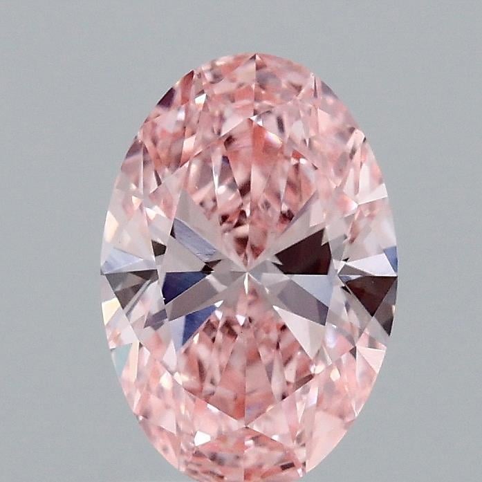 1.11 Ct. Fancy Vivid Pink Oval Lab Grown Diamond