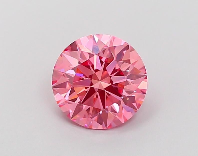1.54 Ct. Fancy Vivid Pink Round Lab Grown Diamond