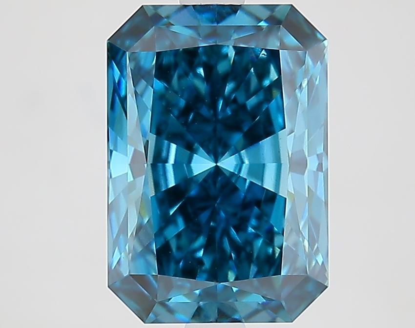 3.28 Ct. Fancy Vivid Blue Radiant Lab Grown Diamond