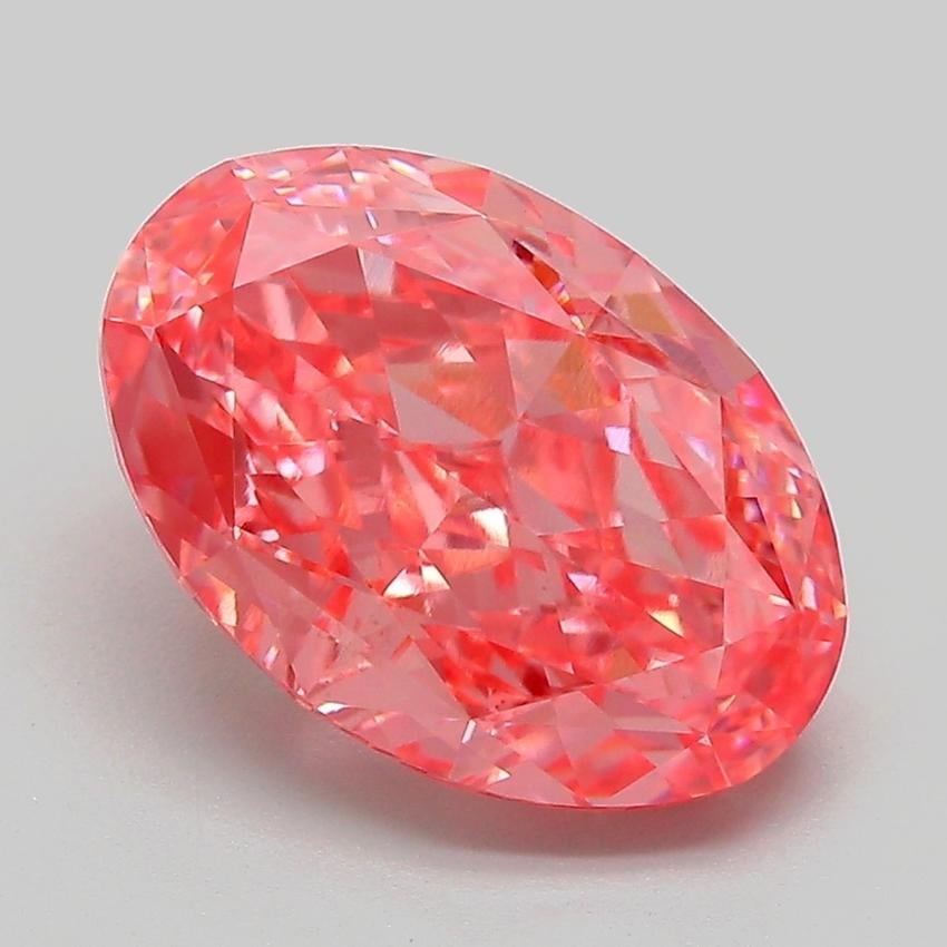 4.22 Ct. Fancy Vivid Pink Oval Lab Grown Diamond