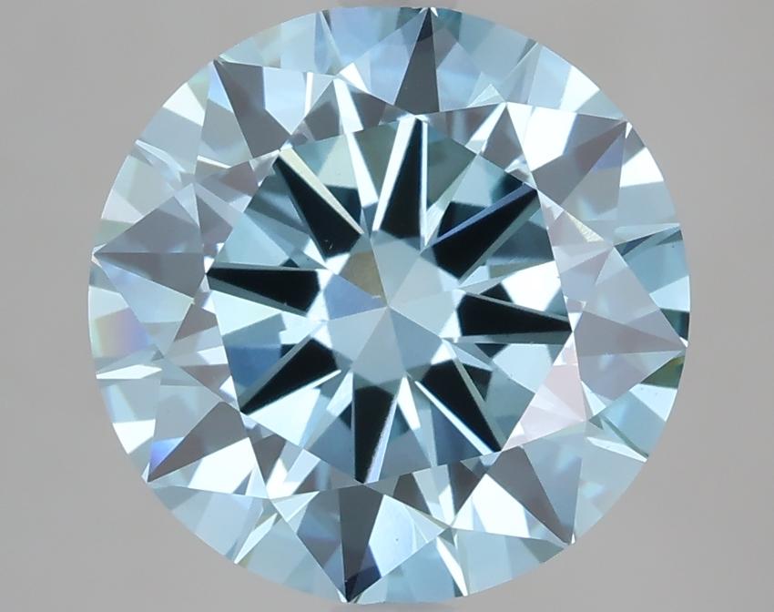 4.01 Ct. Fancy Vivid Blue Round Lab Grown Diamond