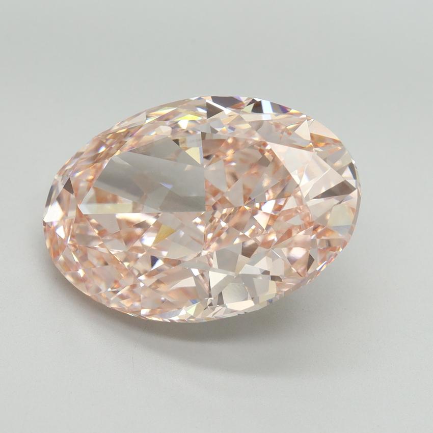 12.82 Ct. Fancy Intense Pink Oval Lab Grown Diamond