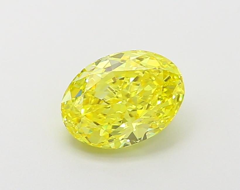 1.51 Ct. Fancy Vivid  Yellow Oval Lab Grown Diamond