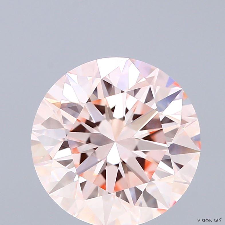 3.03 Ct. Fancy Pink Round Lab Grown Diamond