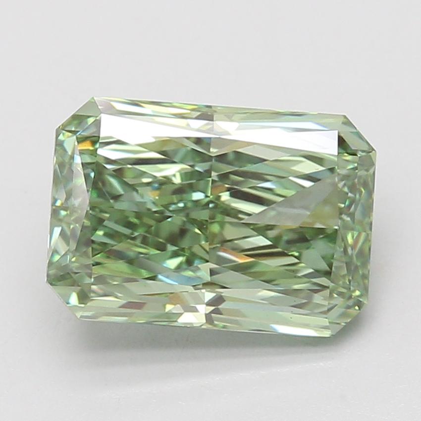4.24 Ct. Fancy Vivid Green Radiant Lab Grown Diamond