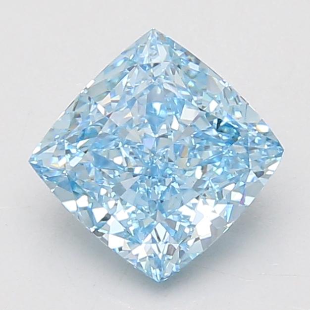 2.10 Ct. Fancy Vivid Blue Cushion Lab Grown Diamond