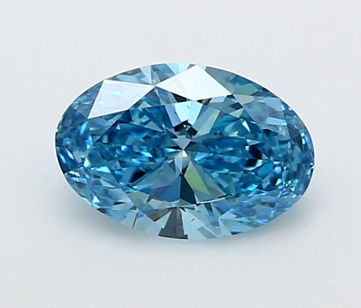 1.46 Ct. Fancy Vivid  Blue Oval Lab Grown Diamond