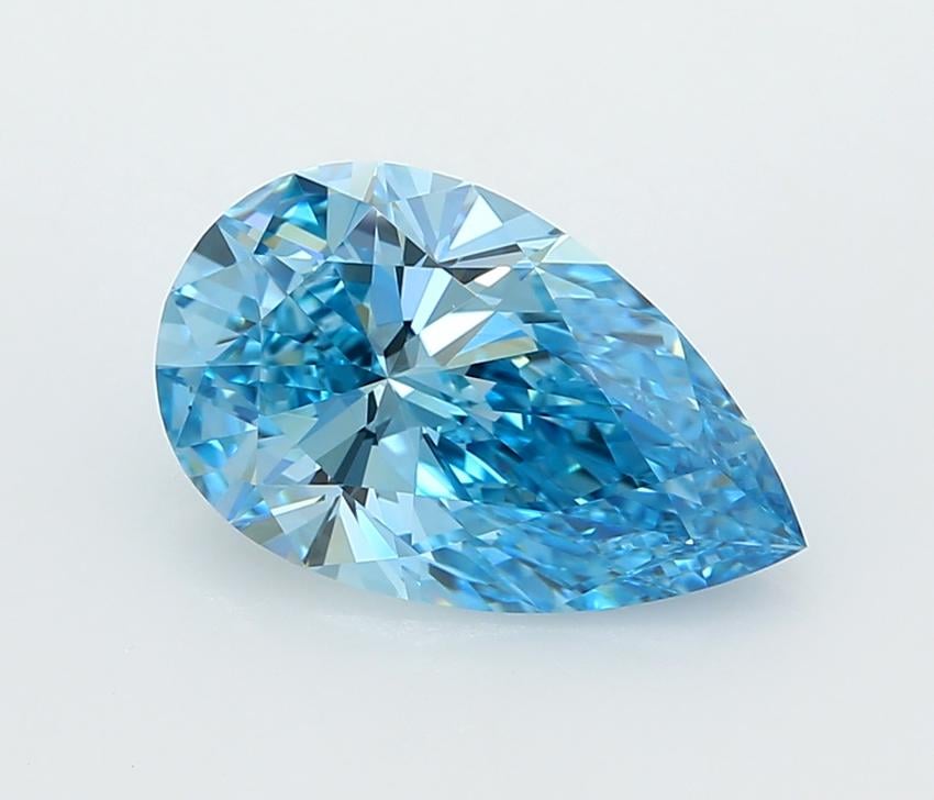2.61 Ct. Fancy Vivid  Blue Pear Lab Grown Diamond