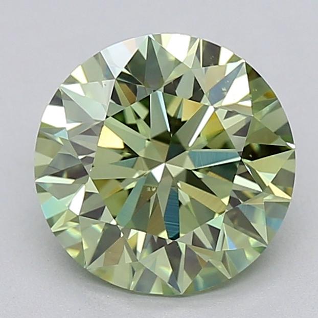 2.05 Ct. Fancy Vivid  Green Round Lab Grown Diamond