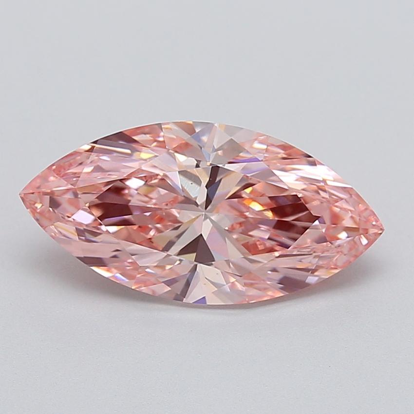3.49 Ct. Fancy Vivid  Pink Marquise Lab Grown Diamond