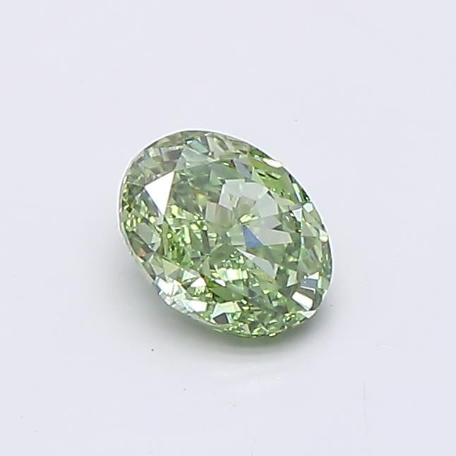 0.57 Ct. Fancy Vivid  Green Oval Lab Grown Diamond