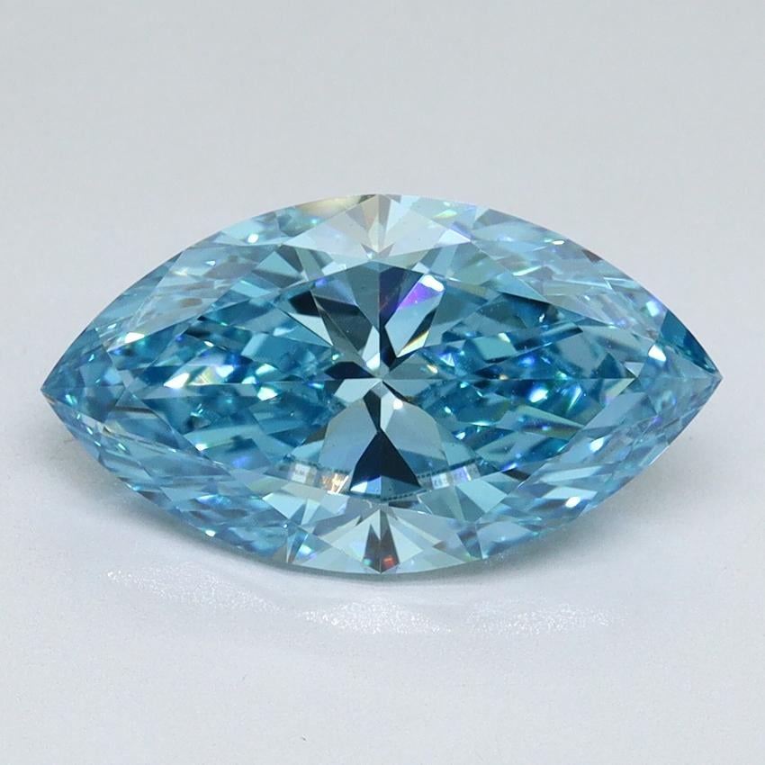 2.50 Ct. Fancy Vivid Blue Marquise Lab Grown Diamond