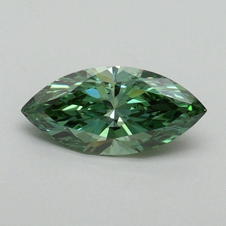 0.52 Ct. Fancy Vivid Pacific Green Marquise Lab Grown Diamond