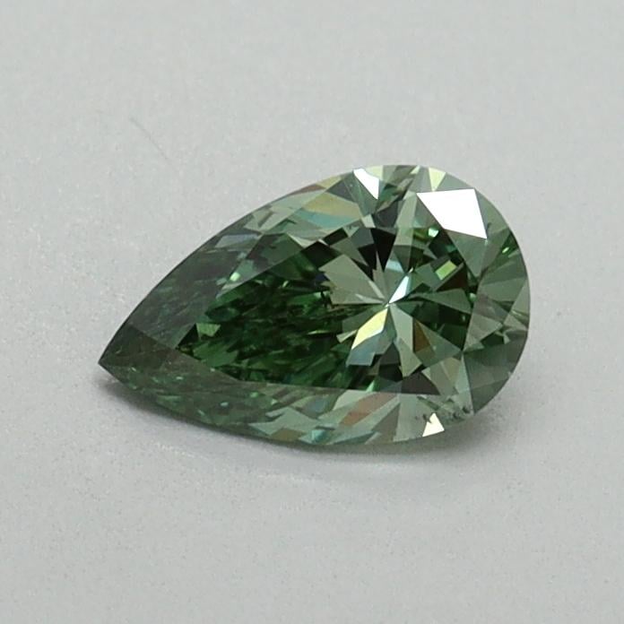0.40 Ct. Fancy Vivid Green Pear Lab Grown Diamond