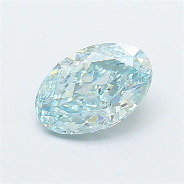 1.01 Ct. Fancy Intense Blue Oval Lab Grown Diamond