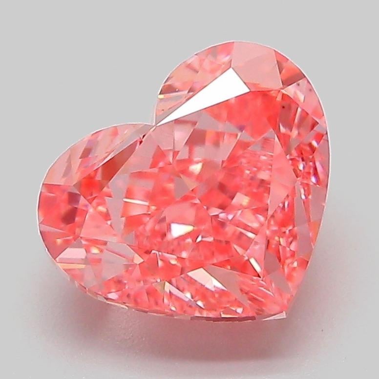 3.05 Ct. Fancy Vivid Pink Heart Lab Grown Diamond