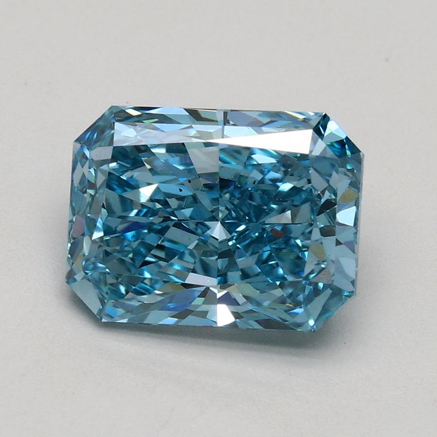 1.65 Ct. Fancy Vivid Blue Radiant Lab Grown Diamond
