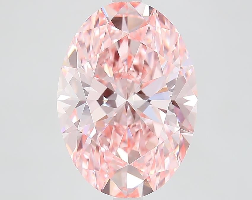 5.22 Ct. Fancy Vivid Pink Oval Lab Grown Diamond
