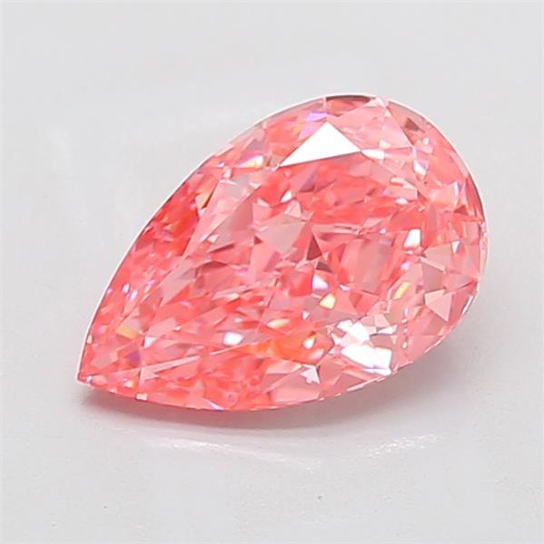 2.55 Ct. Fancy Vivid Pink Pear Lab Grown Diamond