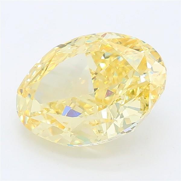 2.62 Ct. Fancy Vivid Yellow Oval Lab Grown Diamond