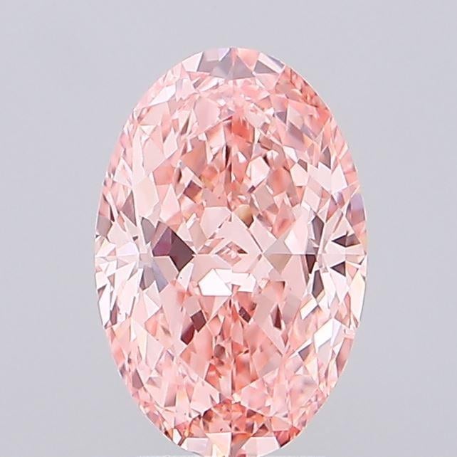 3.01 Ct. Fancy Vivid Pink Oval Lab Grown Diamond