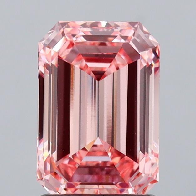 1.55 Ct. Fancy Vivid Pink Emerald Lab Grown Diamond