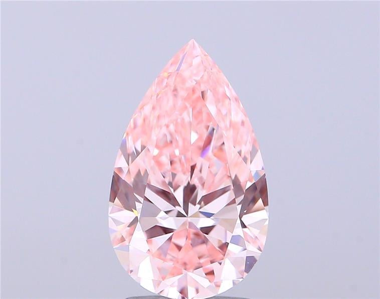 3.57 Ct. Fancy Intense Pink Pear Lab Grown Diamond