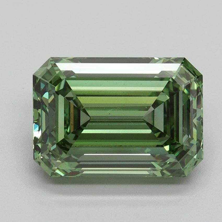 4.09 Ct. Fancy Vivid Green Emerald Lab Grown Diamond