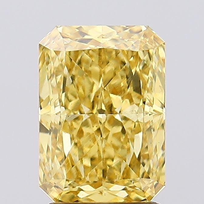 2.53 Ct. Fancy Vivid Yellow Radiant Lab Grown Diamond